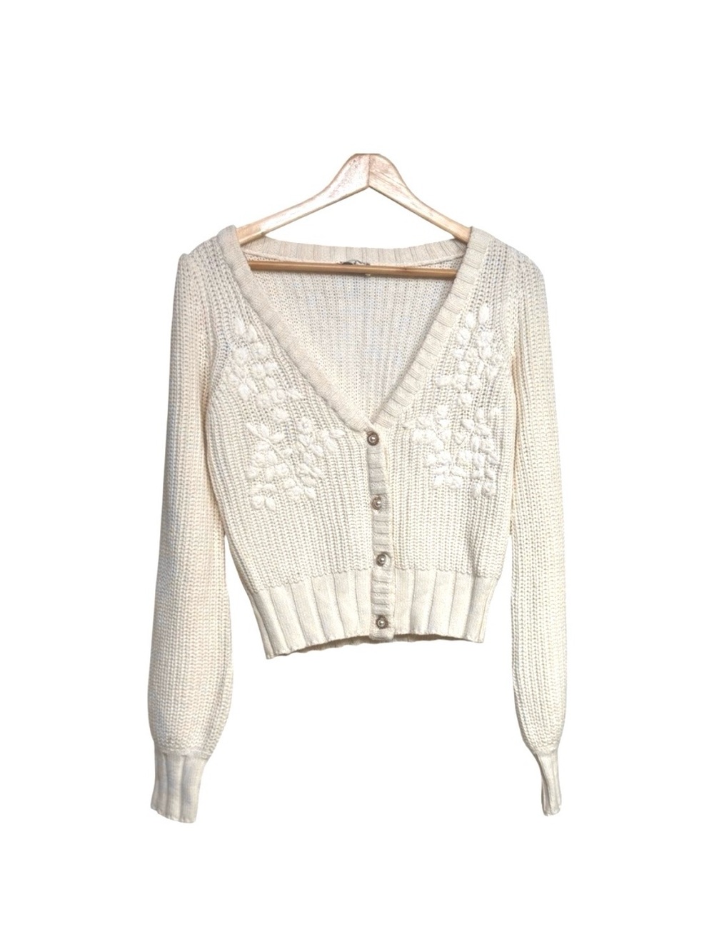 Vintage cream chunky cardigan